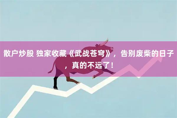 散户炒股 独家收藏《武战苍穹》，告别废柴的日子，真的不远了！